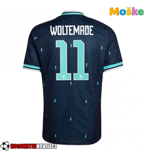 Moške Nogometnih dresov Nemčija Nick Woltemade #11 Gostujoči SP 2026 Kratki rokavi Moške Nogometnih dresov Nemčija Nick Woltemade #11 Gostujoči SP 2026 Kratki rokavi